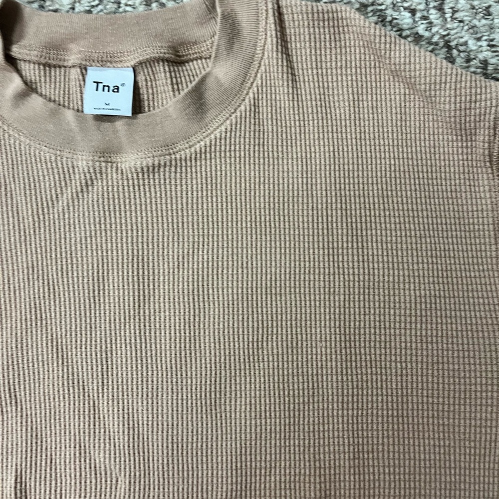 aritizia TNA oversized waffle tshirt medium